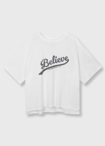 believe tee | white