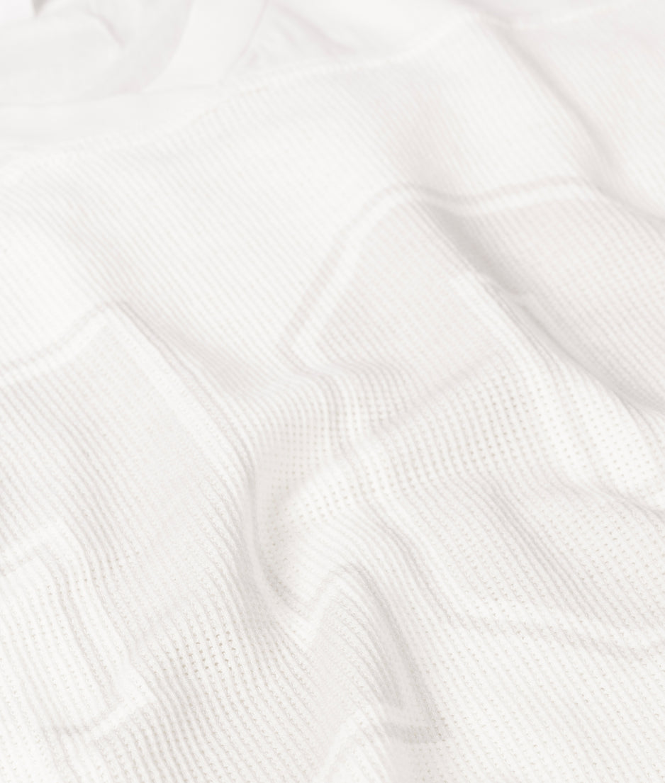 mesh baseball tee | ecru