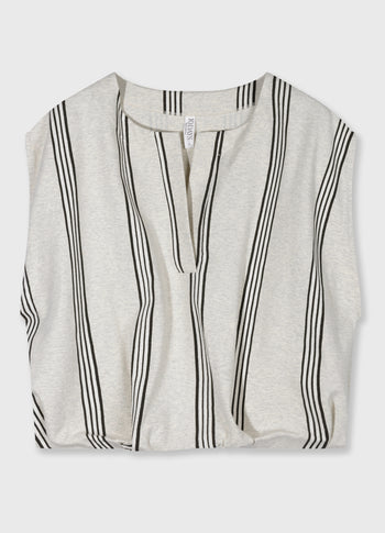 balloon top stripes | soft white melee