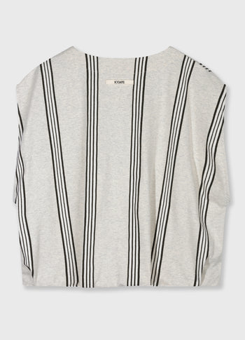 balloon top stripes | soft white melee