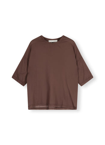 boxy tee voile | aubergine