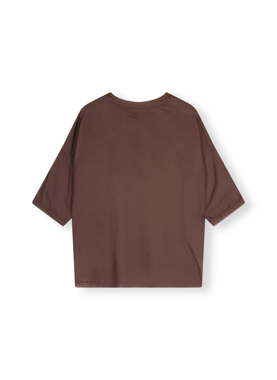 boxy tee voile | aubergine
