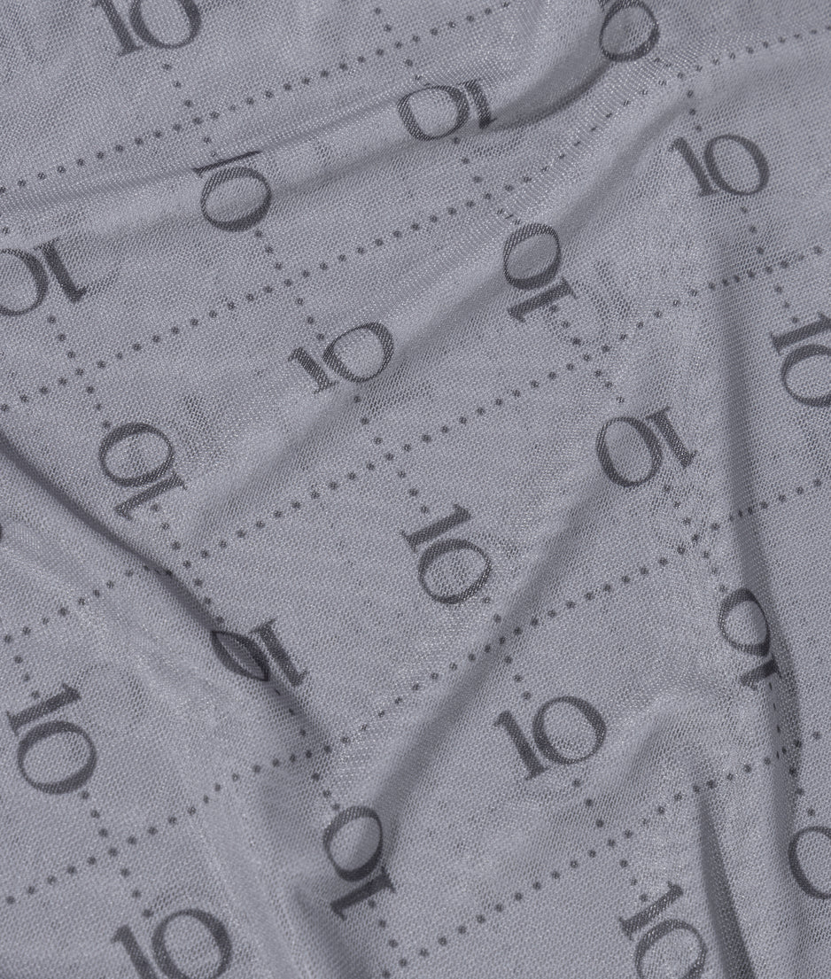 mesh long sleeve monogram | light graphite