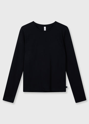 slim long sleeve tee | black
