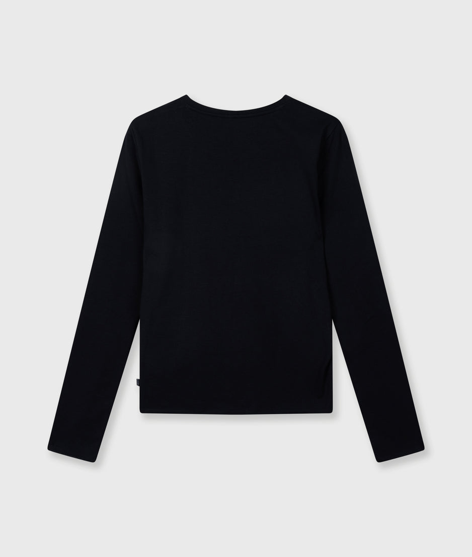 slim long sleeve tee | black