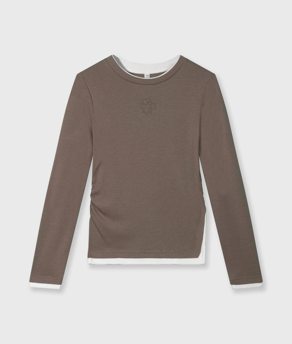 long sleeve tee rib | moonrock