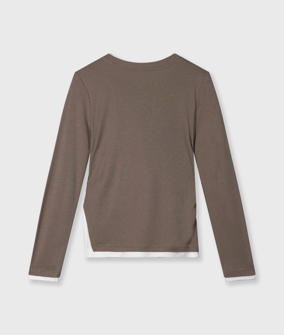 long sleeve tee rib | moonrock
