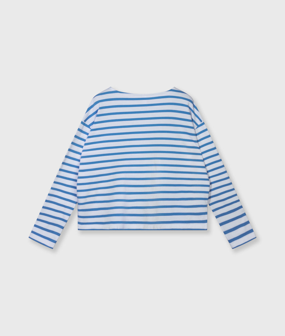 boothals top strepen | white/ultramarine