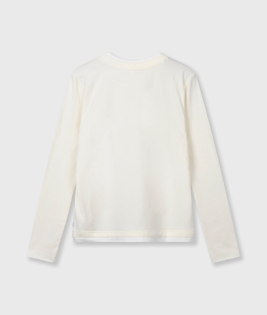 double long sleeve tee | pearl