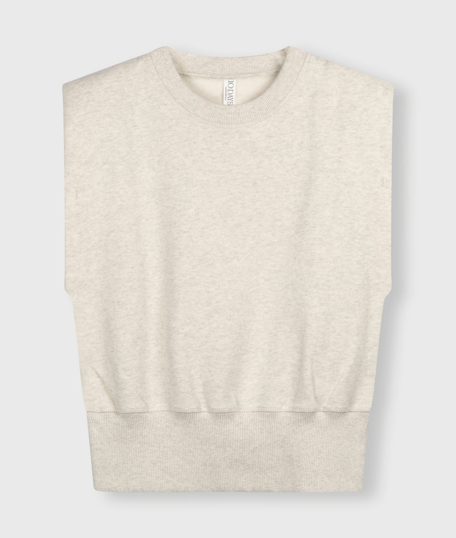 proud padded top fleece | soft white melee