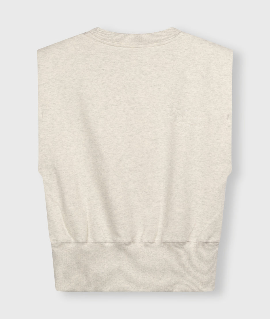 proud padded top fleece | soft white melee