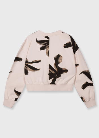 cropped sweater flower | powder