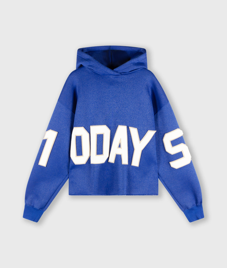 hoodie logo patch | electric blue