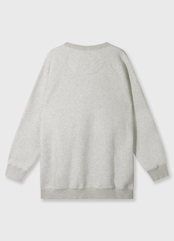 a-symmetric sweater | soft white melee