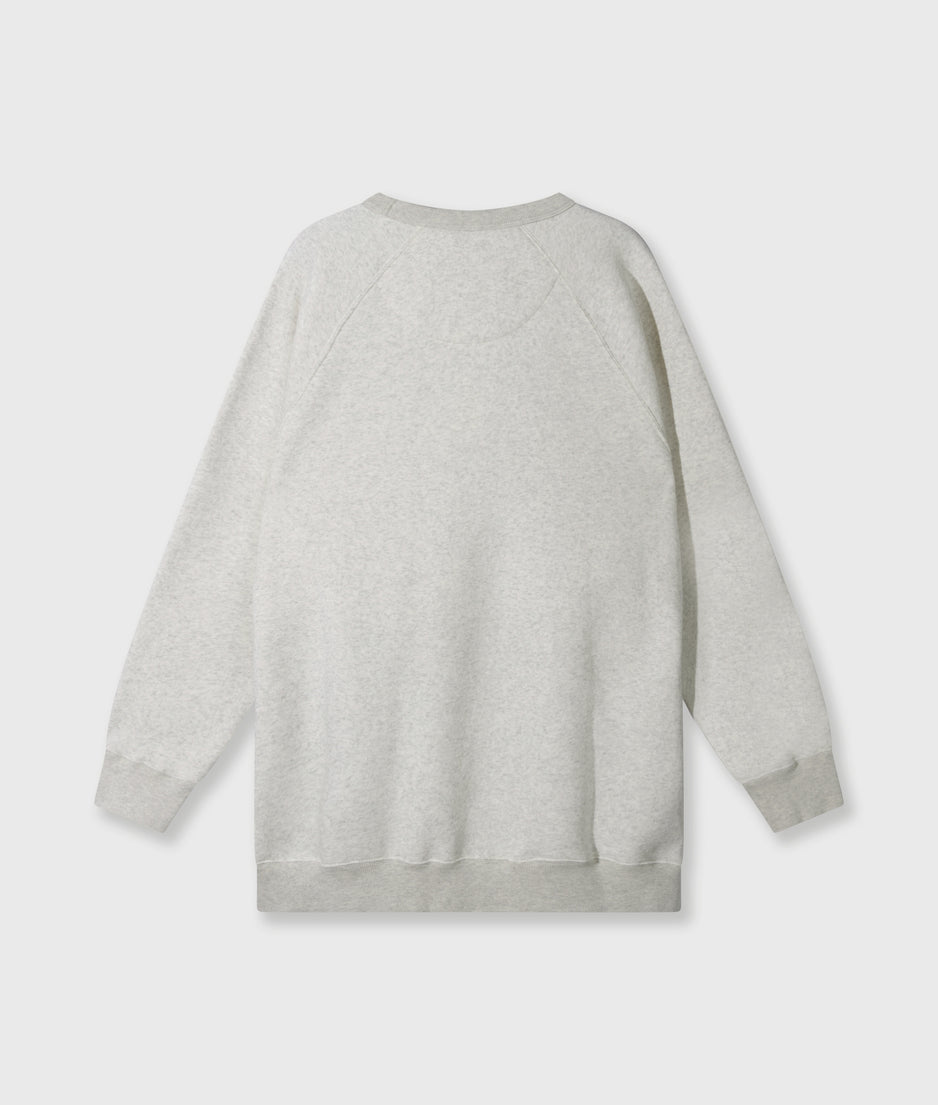 a-symmetric sweater | soft white melee