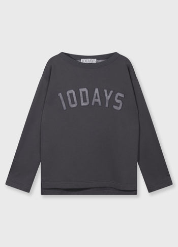 petite statement sweater | steel blue