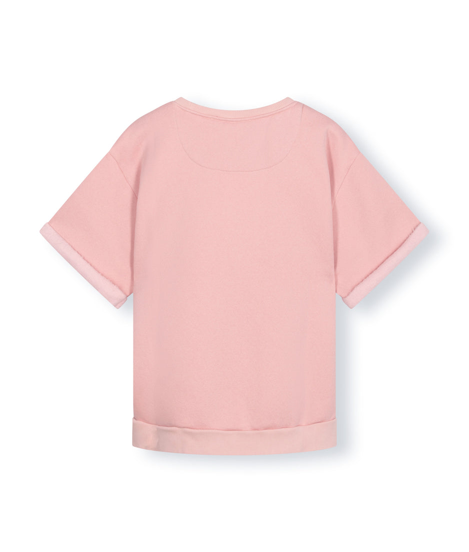 shortsleeve sweater | dusty peach