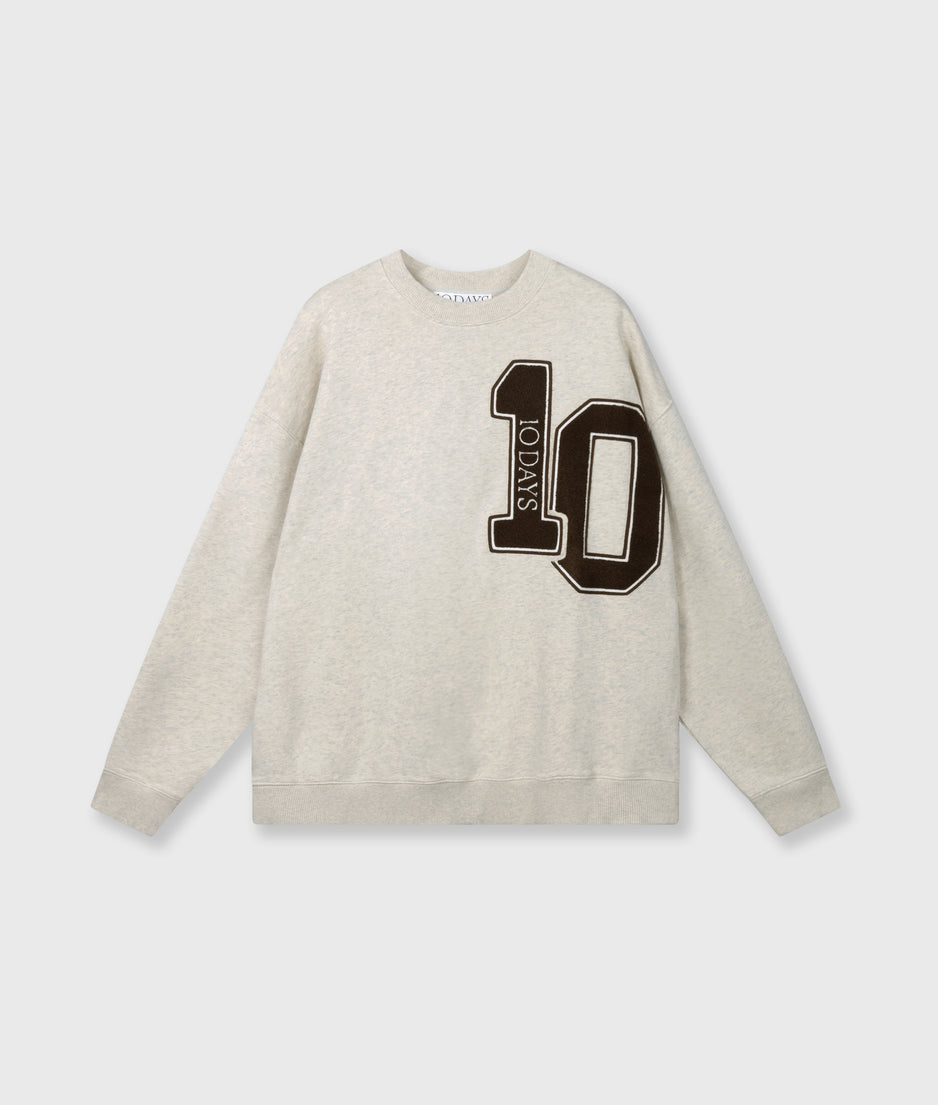 baseball sweater 10 | soft white melee