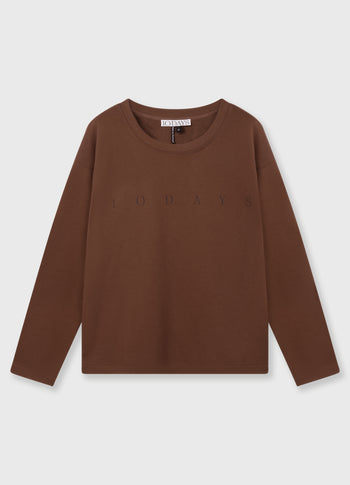 clean sweater logo | dark truffle