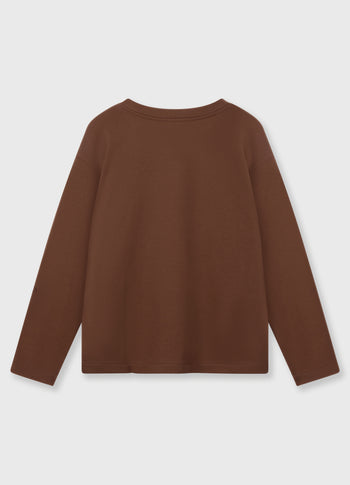 clean sweater logo | dark truffle