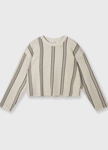easy sweater stripes | soft white melee