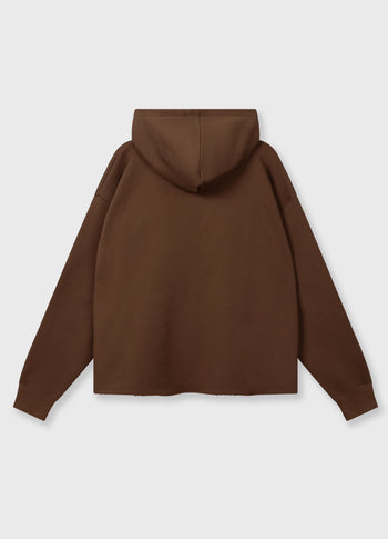 statement logo hoodie | dark truffle