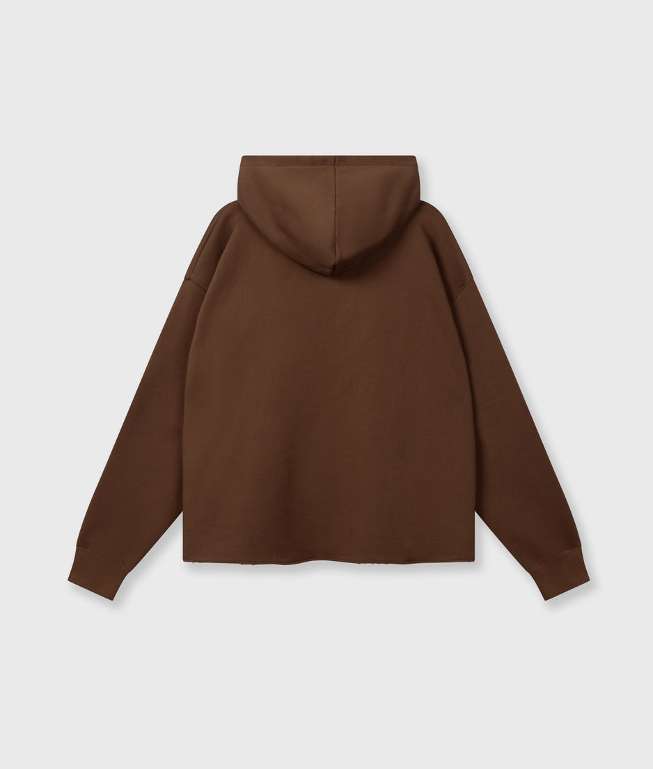 statement logo hoodie | dark truffle