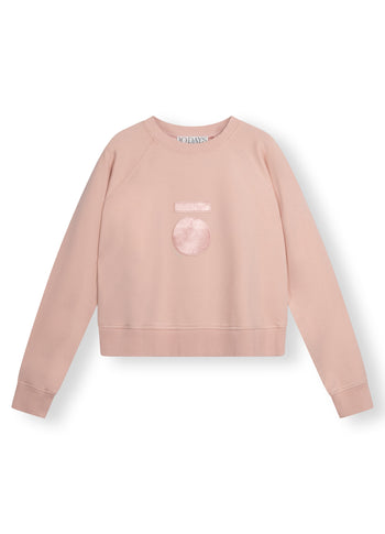 cropped icon sweater | dusty peach