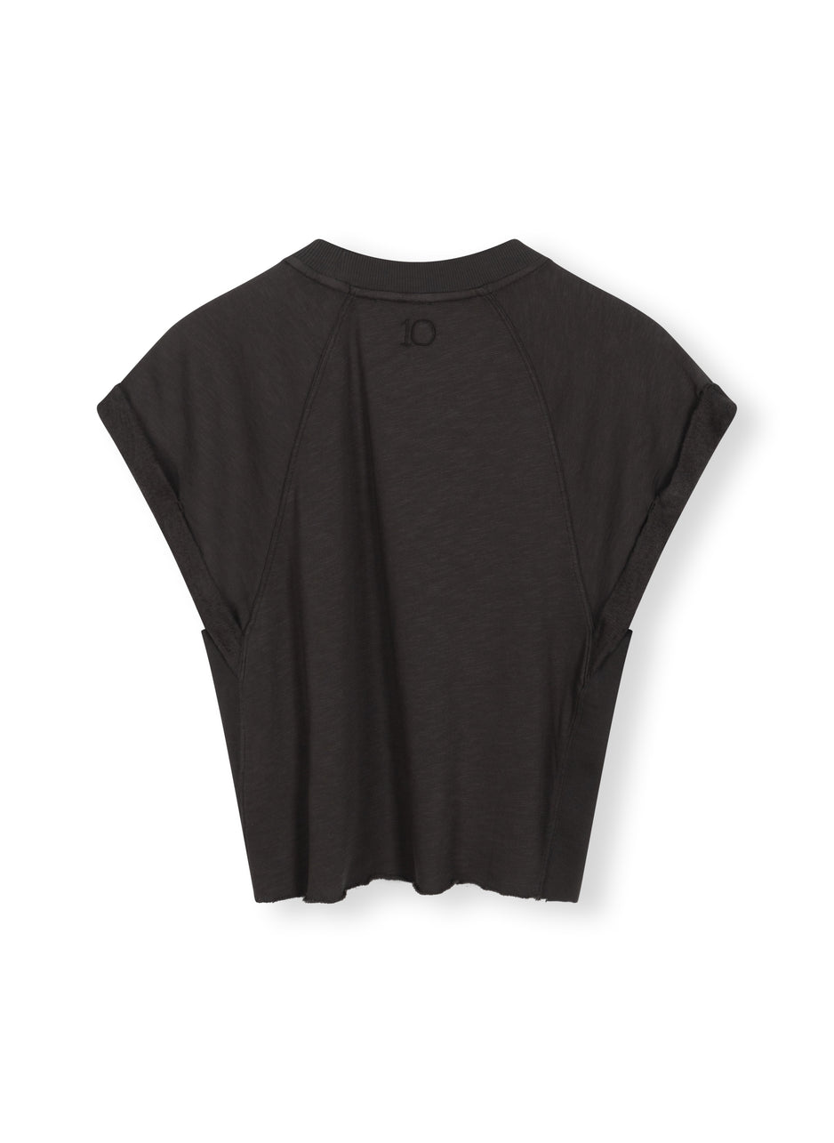 sleeveless beach sweater | grey raven