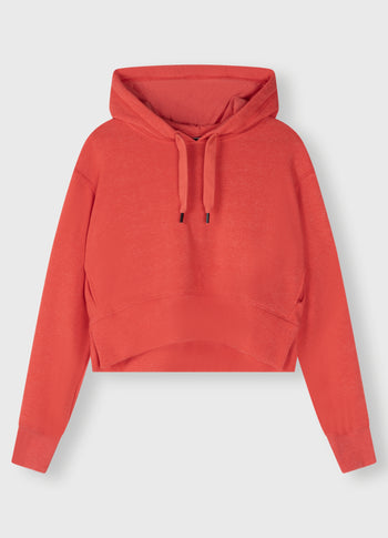 cropped hoodie | poppy red