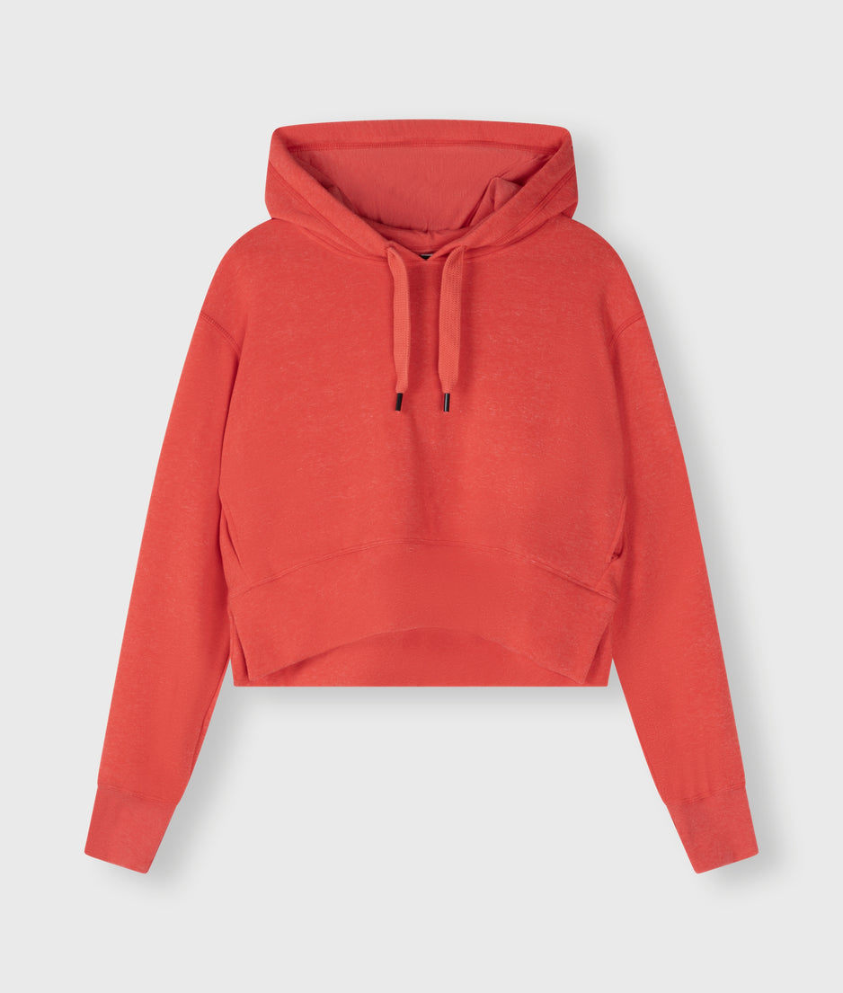 cropped hoodie | poppy red