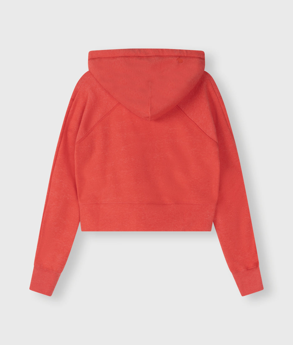 cropped hoodie | poppy red