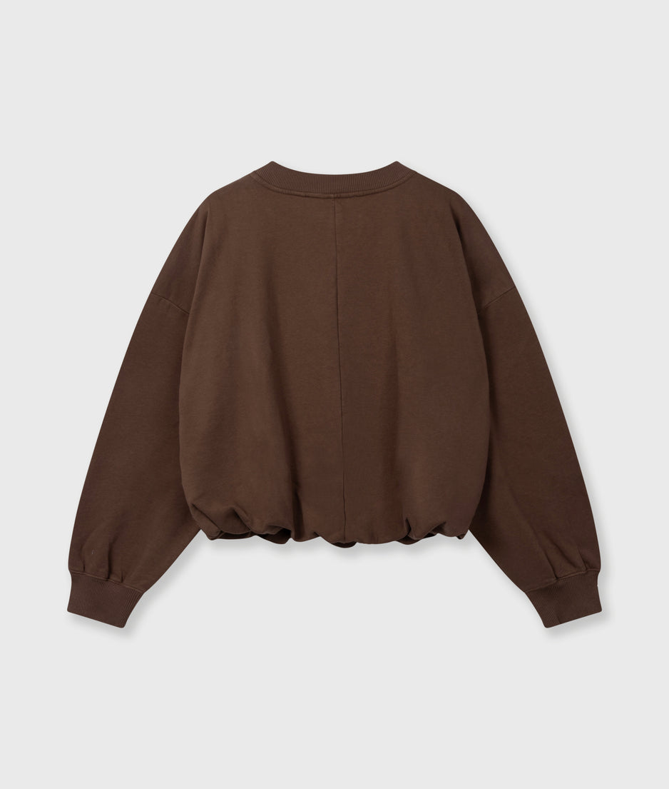 pleated sweater 10DAYS | dark truffle