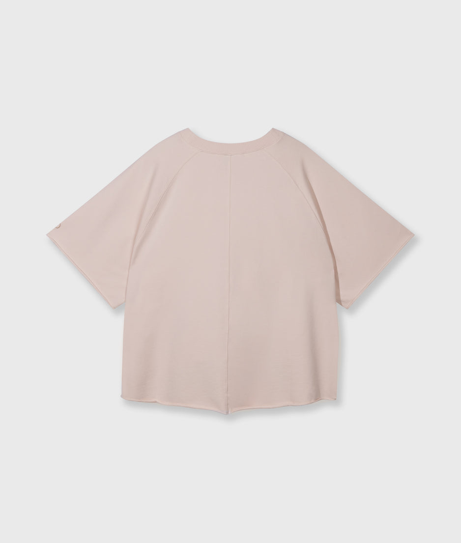 short sleeve LA sweater | powder