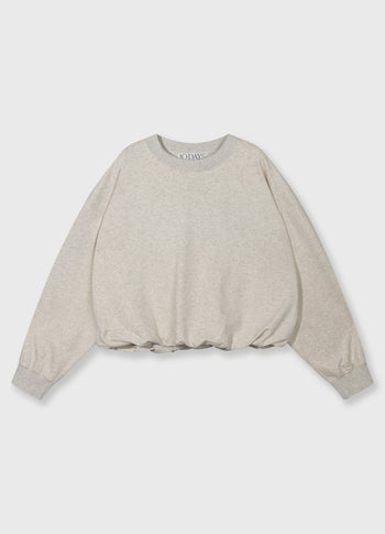 geplooide 10DAYS sweater | soft white melee