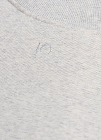 geplooide 10DAYS sweater | soft white melee