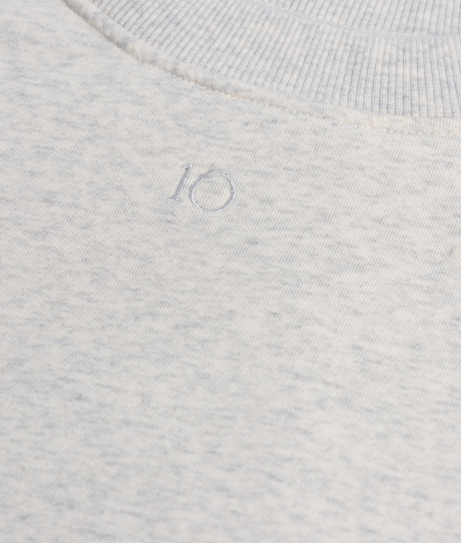 geplooide 10DAYS sweater | soft white melee