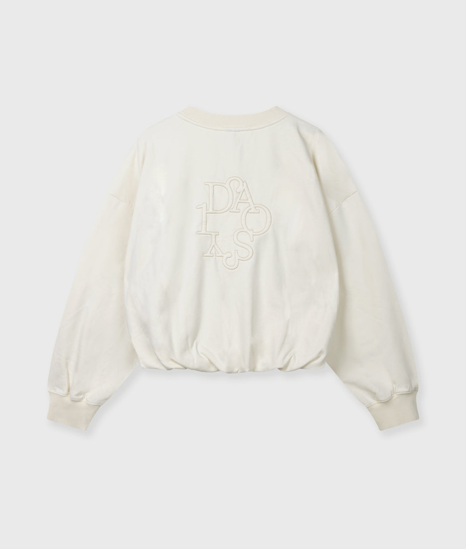 pleated sweater curly 10 | pearl