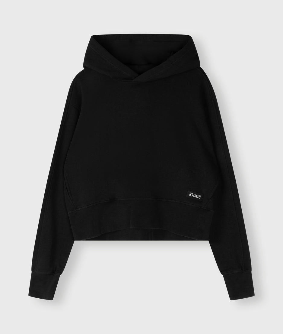 cropped hoodie | black