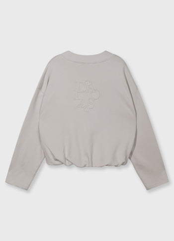 V-hals balloon sweater | stone
