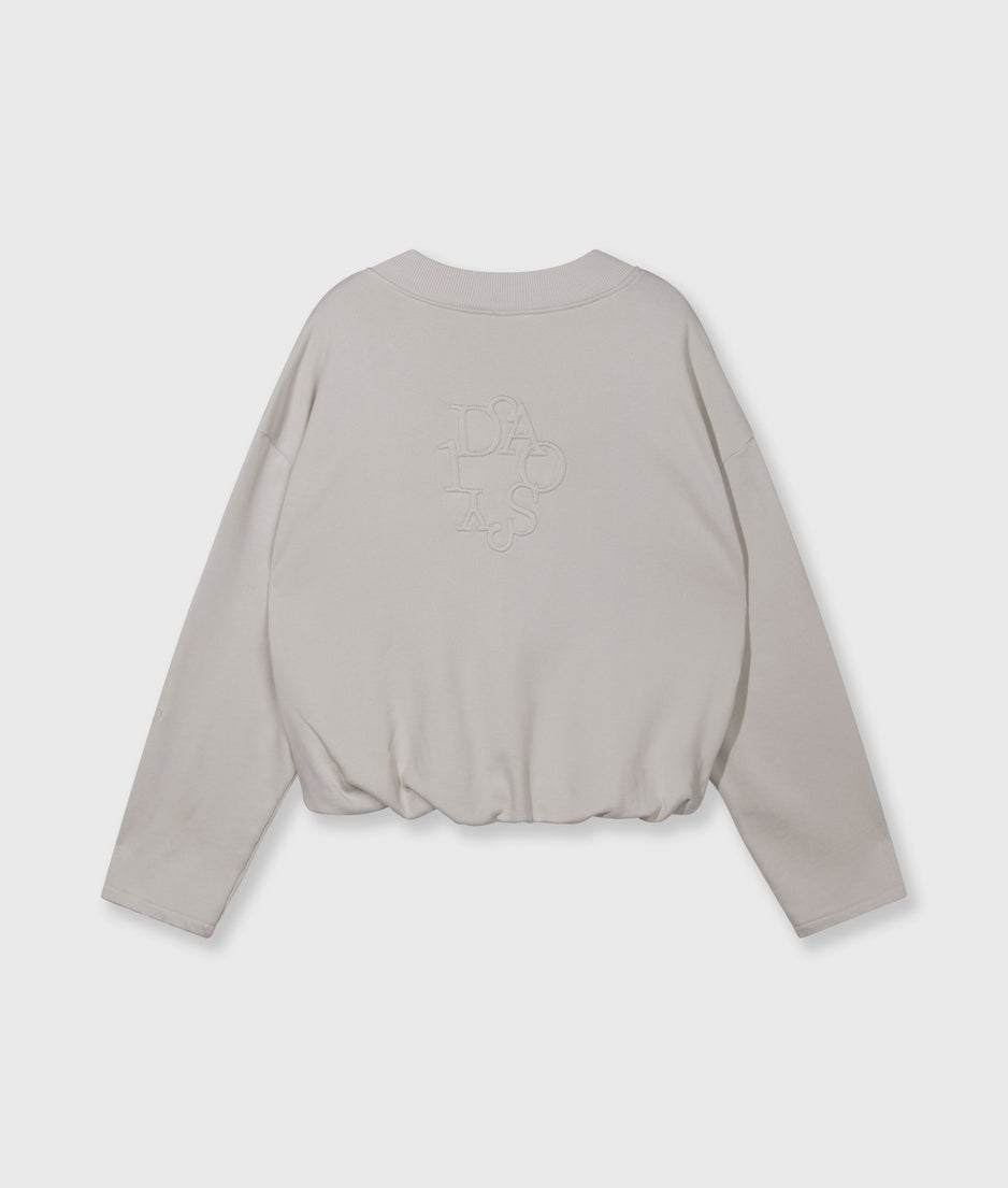 V-hals balloon sweater | stone