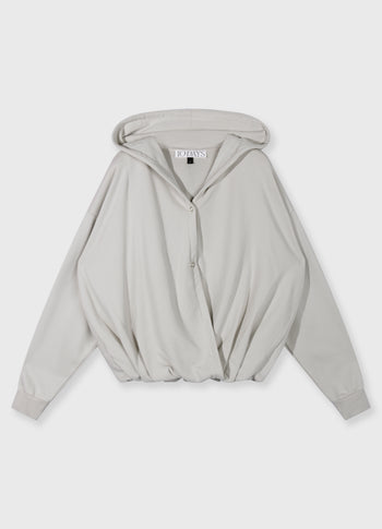 balloon overslag hoodie | stone
