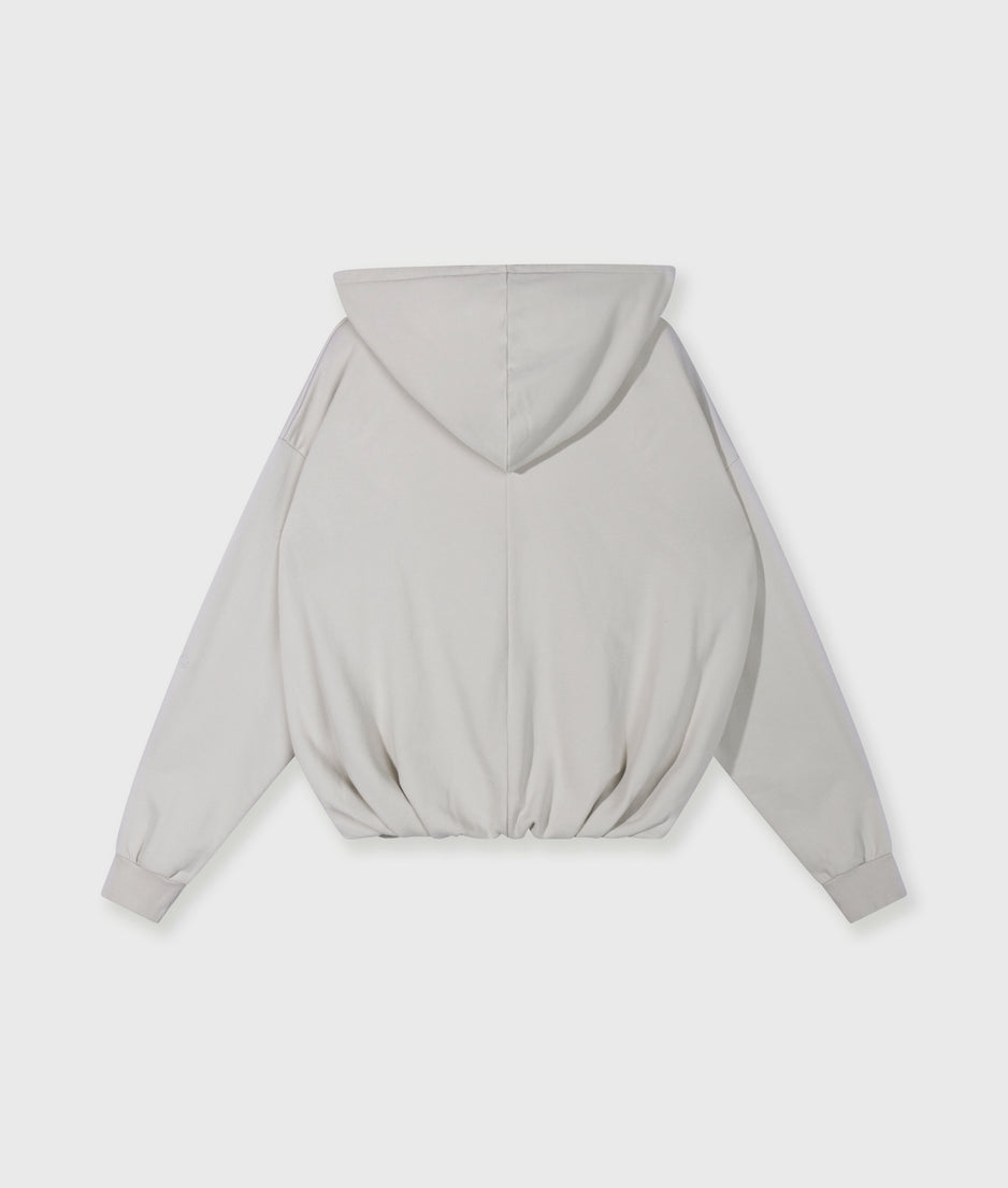 balloon overslag hoodie | stone