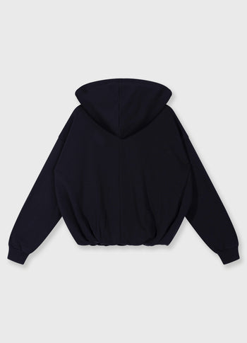 balloon overslag hoodie | black
