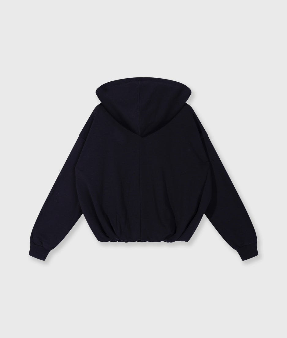 balloon overslag hoodie | black