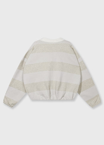 balloon sweater strepen | soft white melee