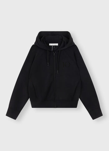 soft zip hoodie | black