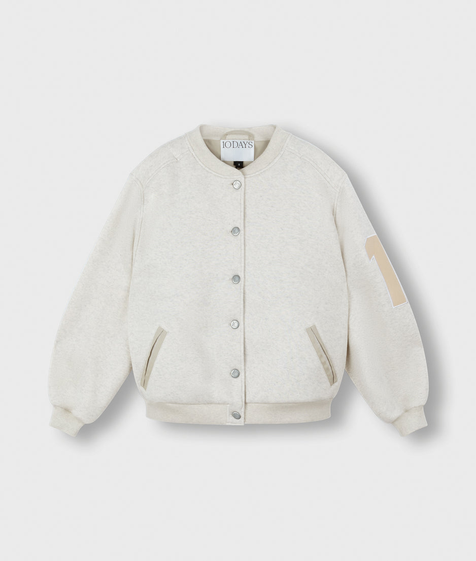baseball bomber jacket | soft white melee
