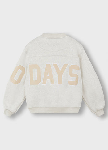 baseball bomber jacket | soft white melee