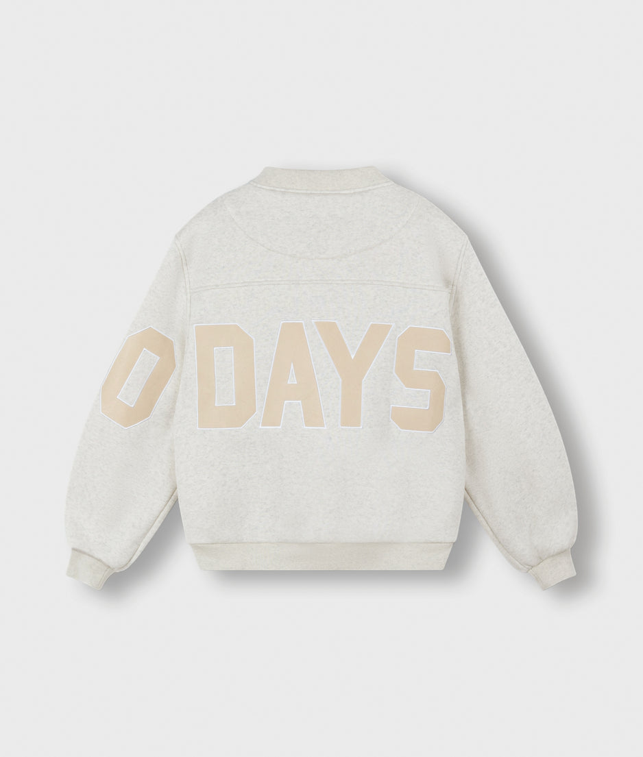 baseball bomber jacket | soft white melee